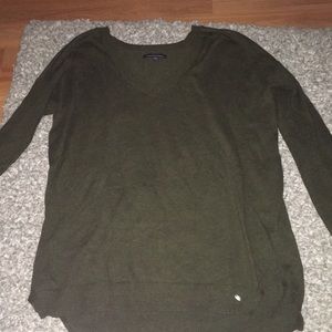 ae oversized olive sweater